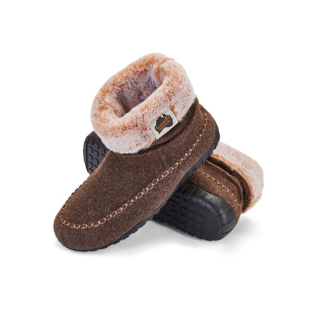 Gumbies Ossa High Slipper Boots - Men's Chocolate & Cream colourway front