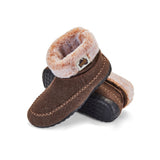 Gumbies Ossa High Slipper Boots - Women's Chocolate & Cream colourway front