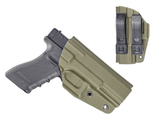 Kydex Customs Bare Bones Glock Holster in green from above on white background