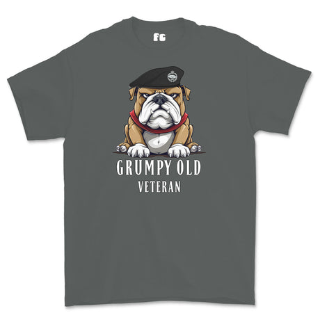 Grumpy Old RTR Tankie Veteran Printed T-Shirt - Charcoal