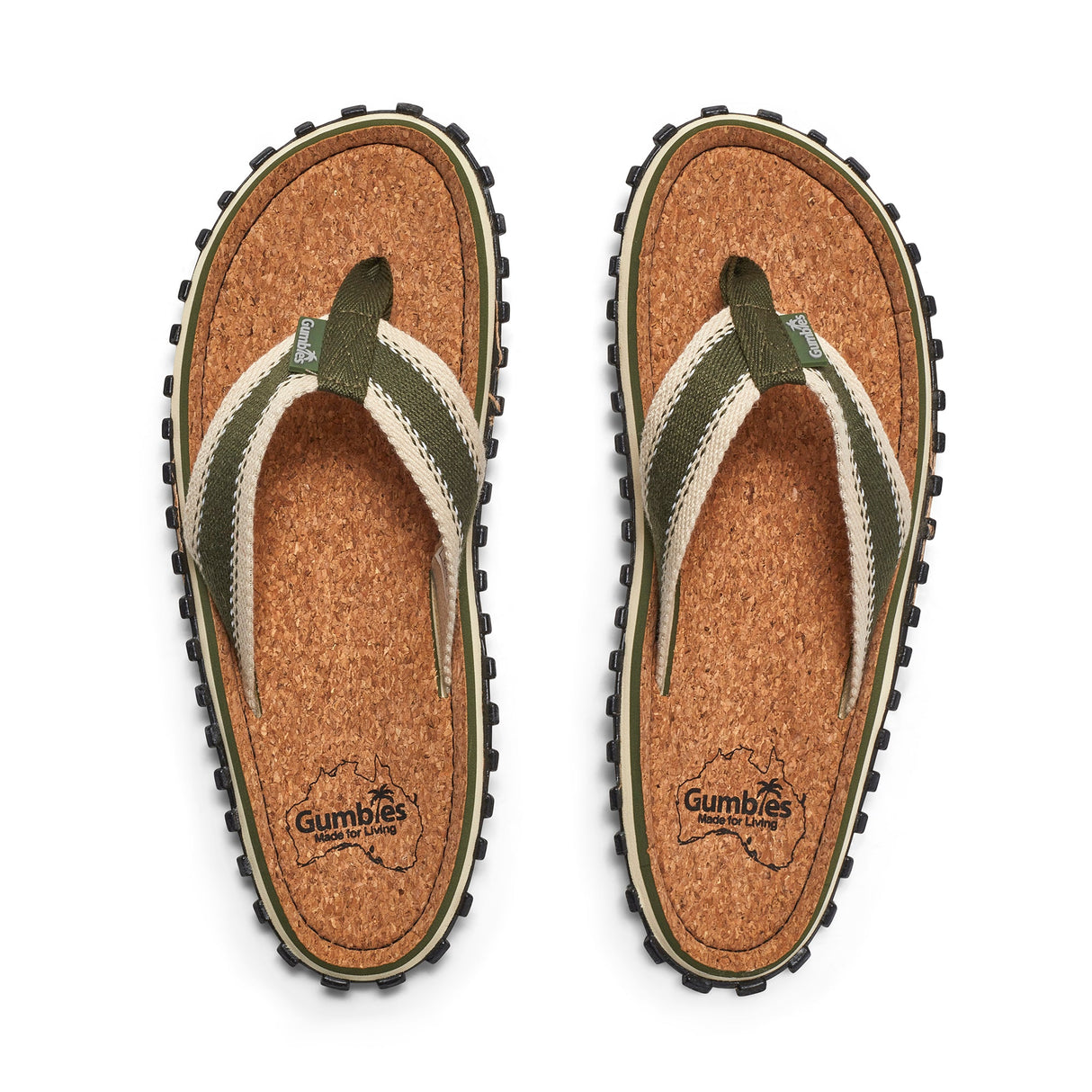 Gumbies Corker Flip-Flops - Women's Khaki alternate view 7