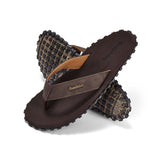 Gumbies Vegovert Flip-Flops - Men's Brown colourway front