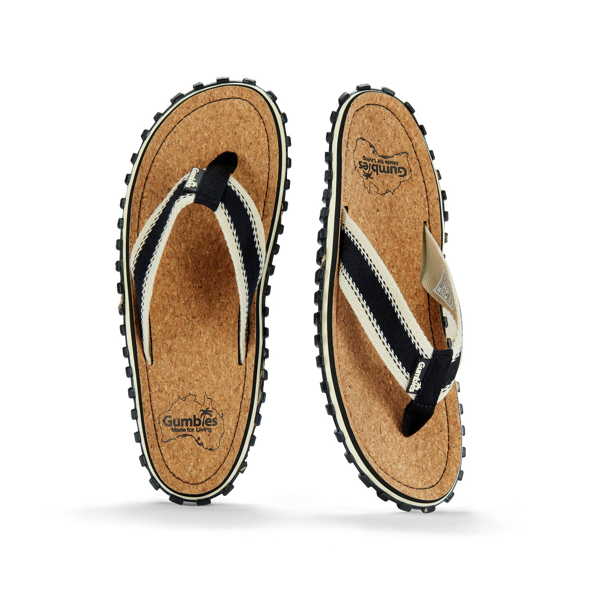 Gumbies Corker Flip-Flops - Men's Black alternate view 5
