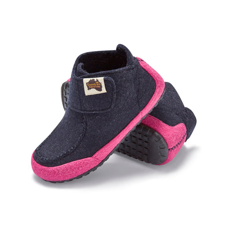 Gumbies Quokka Slipper Boots - Women's Navy & Pink colourway front