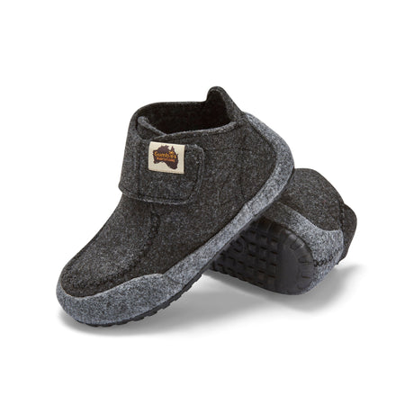 Gumbies Quokka Slipper Boots - Men's Charcoal & Grey colourway front