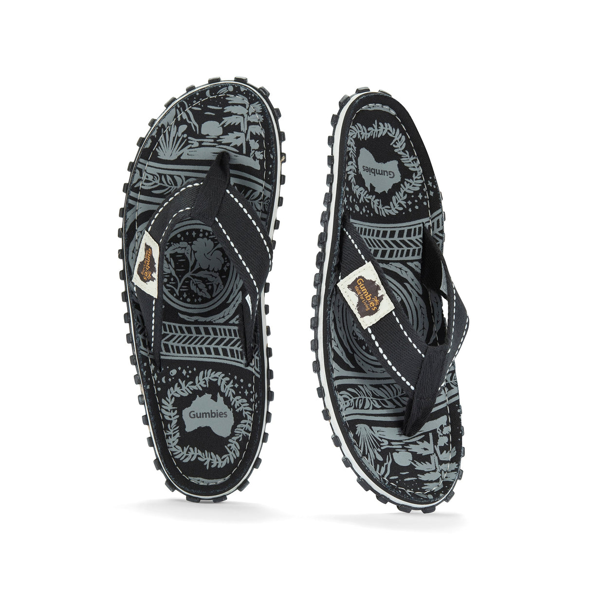 Gumbies Islander Flip-Flops - Men's Midnight Black alternate view 2