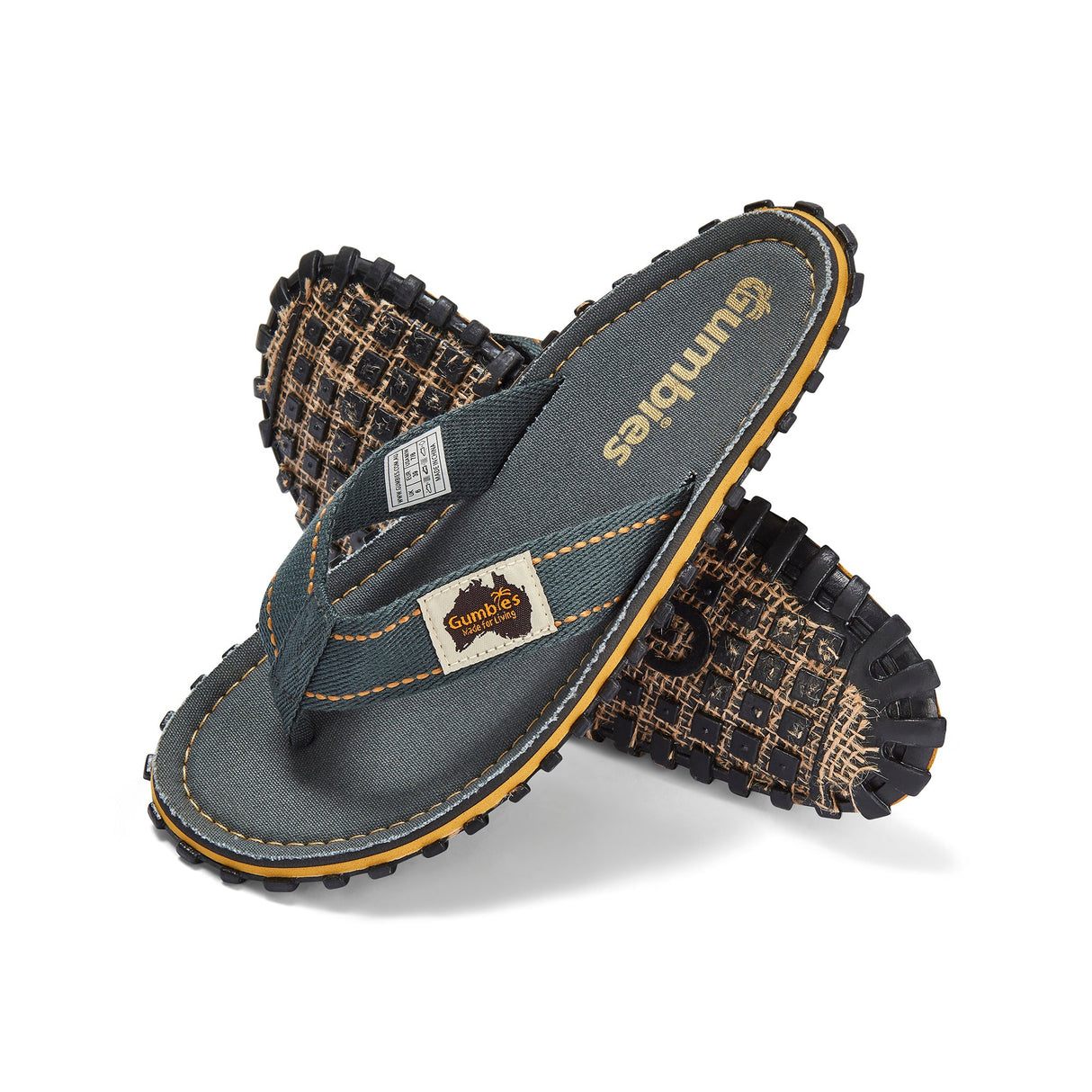 Gumbies Islander Flip-Flops - Men's Classic Grey colourway front
