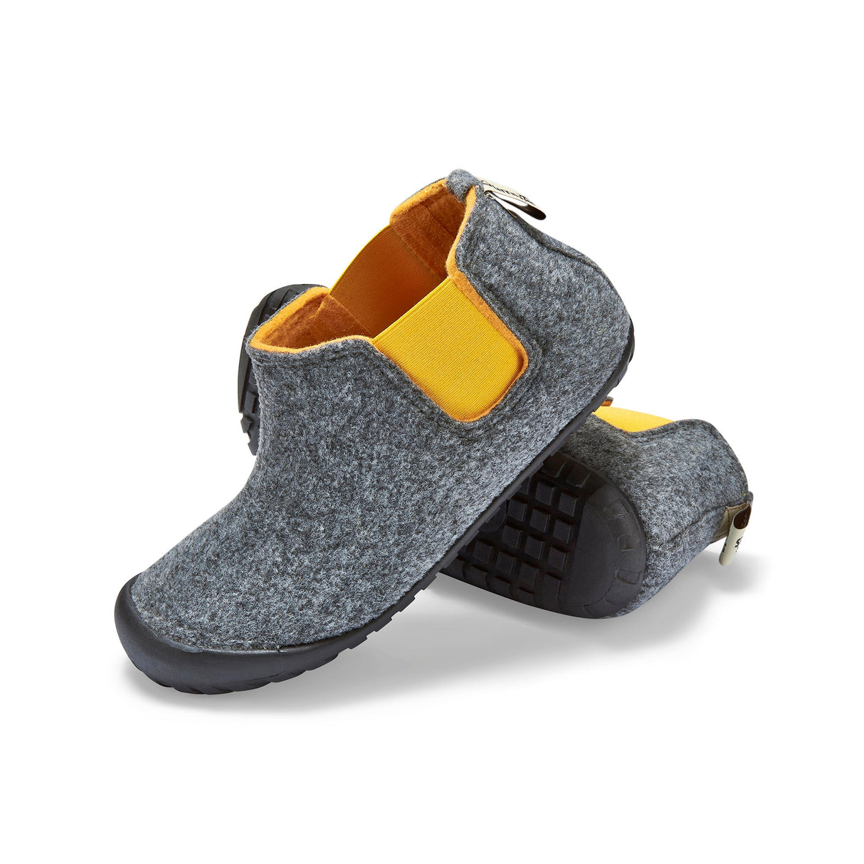 Gumbies Brumby Slipper Boots - Men's Grey & Curry colourway front