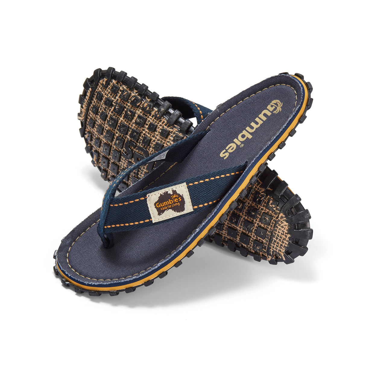 Gumbies Islander Flip-Flops - Men's Classic Navy colourway front