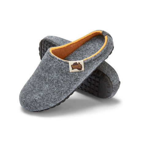 Gumbies Outback Slippers - Women's Grey & Curry colourway front