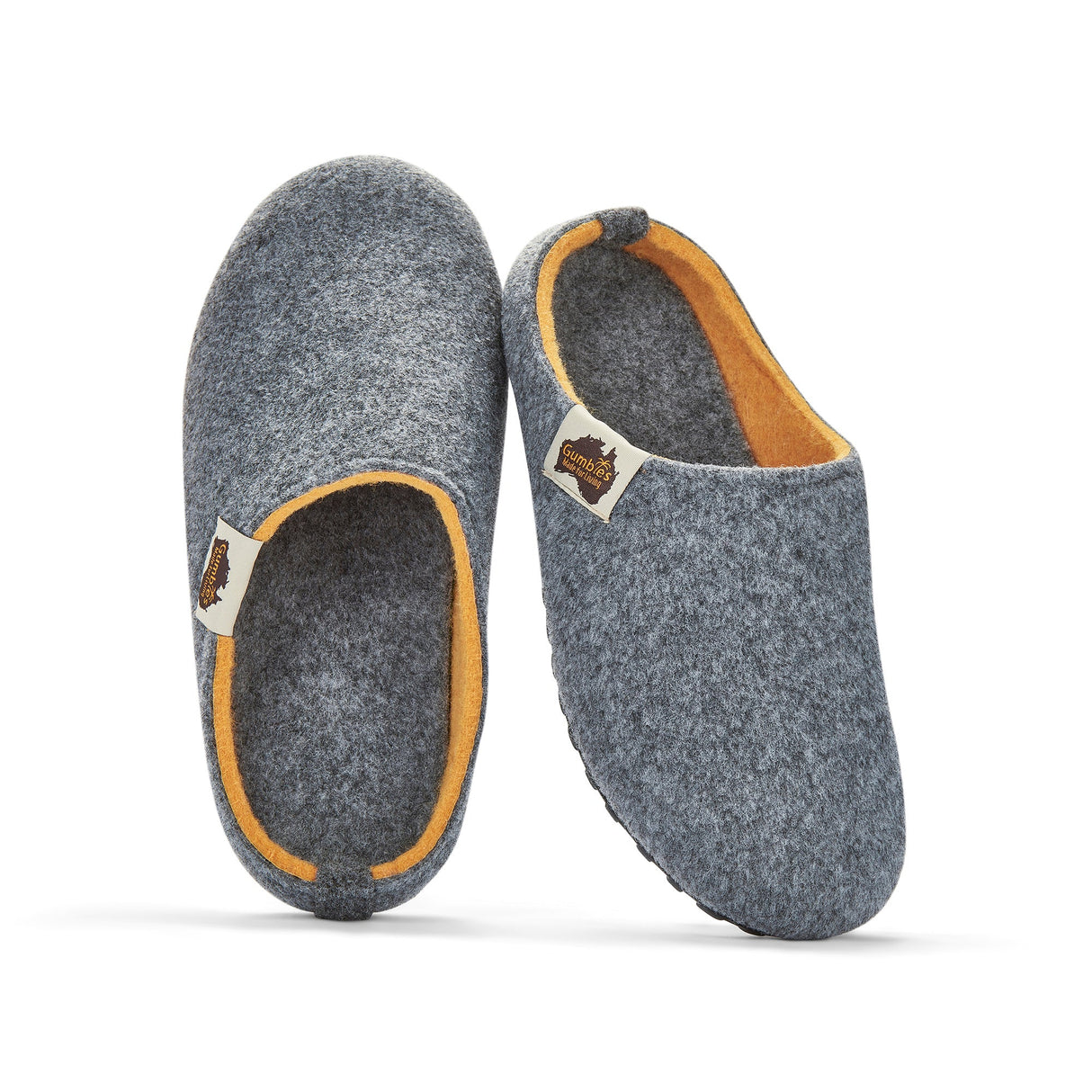 Gumbies Outback Slippers - Men's Grey & Curry alternate view 4