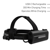 Ledlenser H19R rear battery pack with USB-C port, 300 minute charging and works while charging
