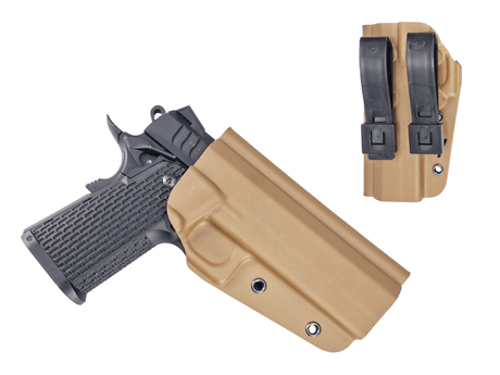 Kydex Customs Bare Bones Hicapa Holster Coyote Brown - UK Made Retention Holster