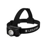 Ledlenser HF6R head torch in black with aluminium lamp head, red front LED and top strap