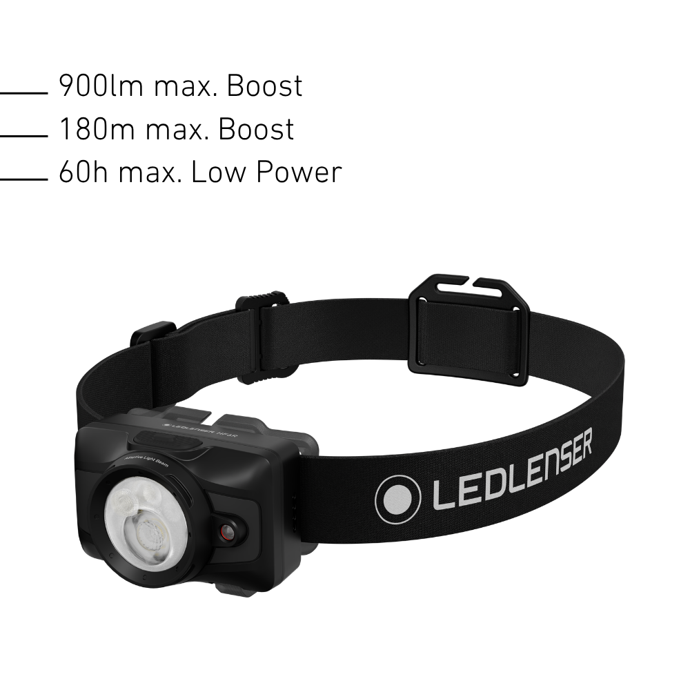 Ledlenser HF6R head torch with 900 lumen Boost, 180m beam and 60 hours on Low Power