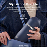 ION8 Luma Insulated Steel Flask & Mug, Ash Navy, 700ml
