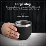ION8 Luma Insulated Steel Flask & Mug, Black, 700ml