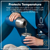 ION8 Luma Insulated Steel Flask & Mug, Deep Teal, 700ml