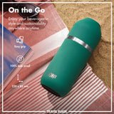 ION8 Luma Insulated Steel Flask & Mug, Green, 700ml