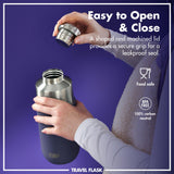 ION8 Luma Insulated Steel Flask & Mug, Purple, 700ml