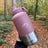 Fido's Trails 3-in-1 Water Bottle with Detachable Bowls – For Dogs & Owners, 1 Litre Rosewood