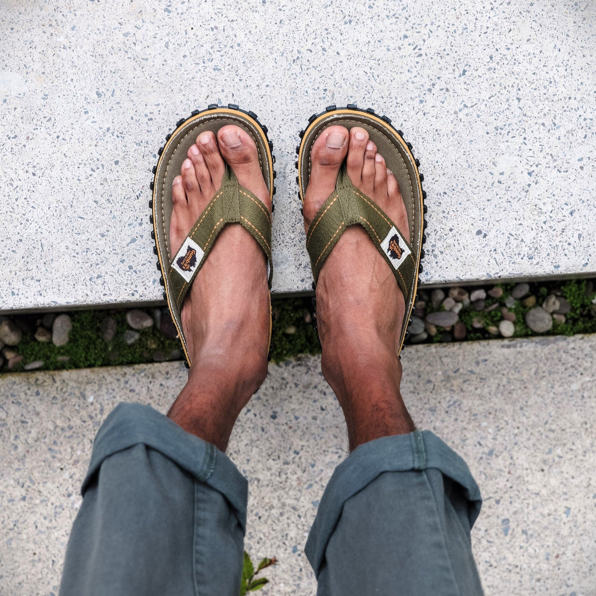Gumbies Islander Flip-Flops - Men's Classic Khaki alternate view 2