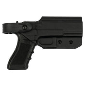 Kydex Customs L2S Glock Holster in black from the front on white background