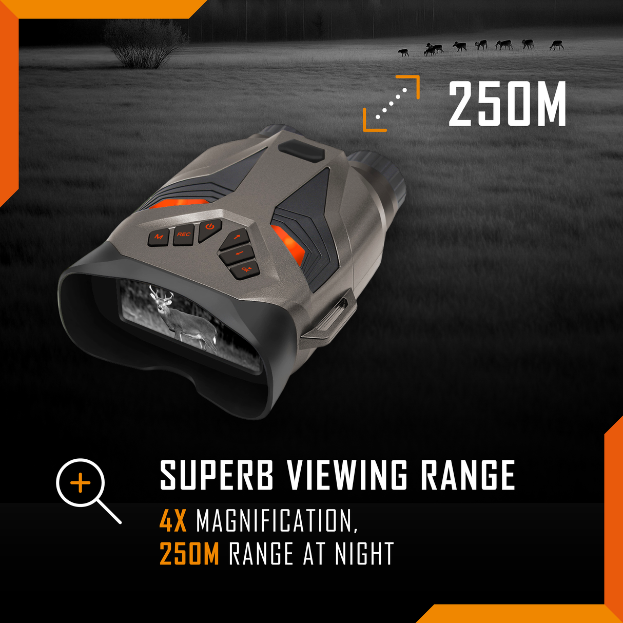 Nightfox Ember Night Vision Binoculars - 250m night time viewing range