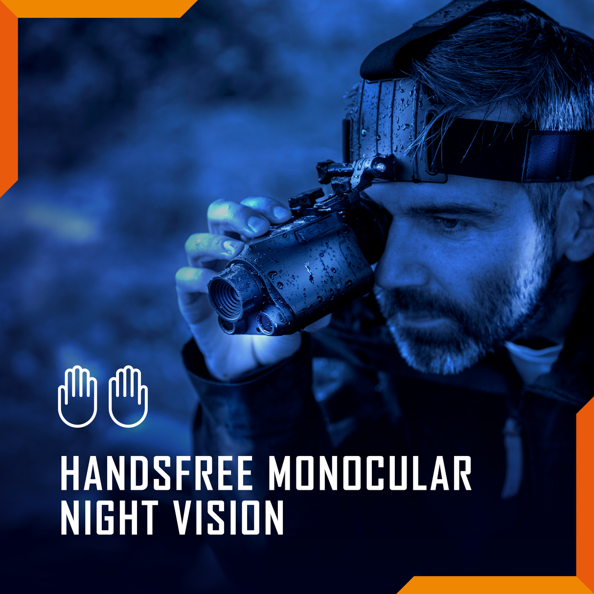 Nightfox Prowl Monocular Night Vision Goggles - hands-free head mounted use
