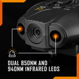 Nightfox Swift 2 Night Vision Goggles - dual 850nm and 940nm infrared LEDs