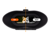 Nightfox Swift Night Vision Goggles - day and night image comparison