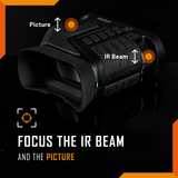 Nightfox Whisker Night Vision Binoculars - focusable infrared beam and picture focus