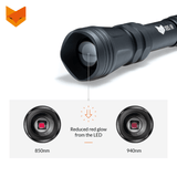 Nightfox XB5 940nm Low Glow Infrared LED Flashlight - reduced red glow from the LED
