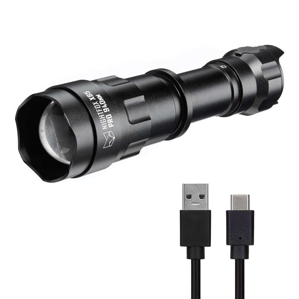 Nightfox XB5 Pro Infrared LED Torch 940nm - front three-quarter view