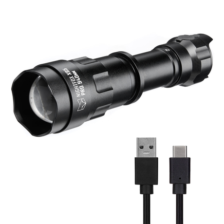 Nightfox XB5 Pro Infrared LED Torch 940nm - front three-quarter view