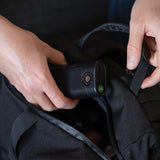 Ledlenser FLEX10 being packed into a black rucksack