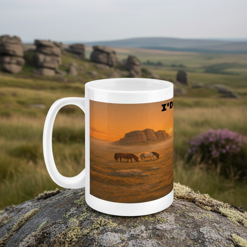 I'd Rather Be on Dartmoor Ceramic Mug 15oz - for Him