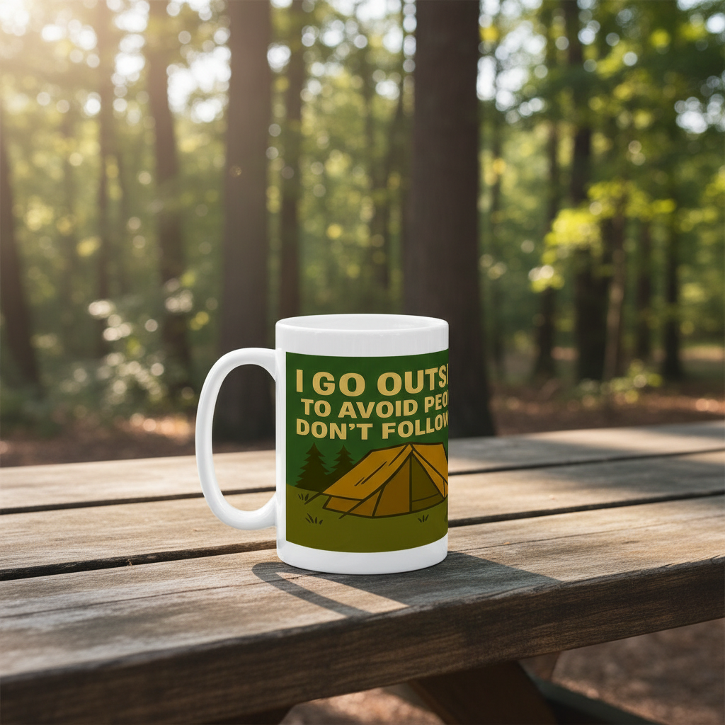 I Go Outside to Avoid People Ceramic Mug 15oz - for Her