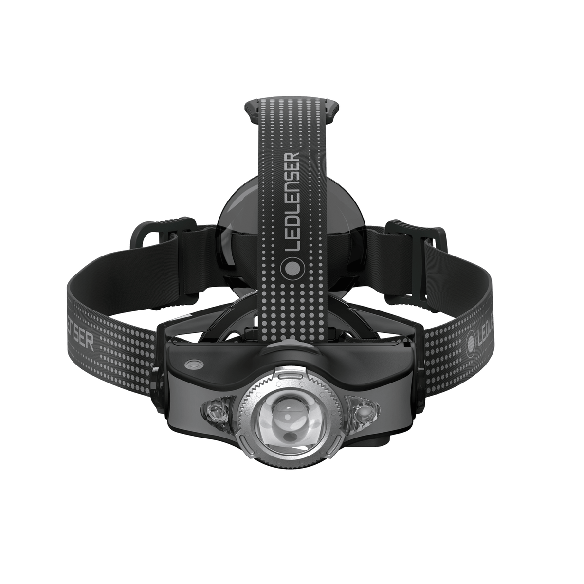Ledlenser MH11 head torch front view showing the headband and top strap