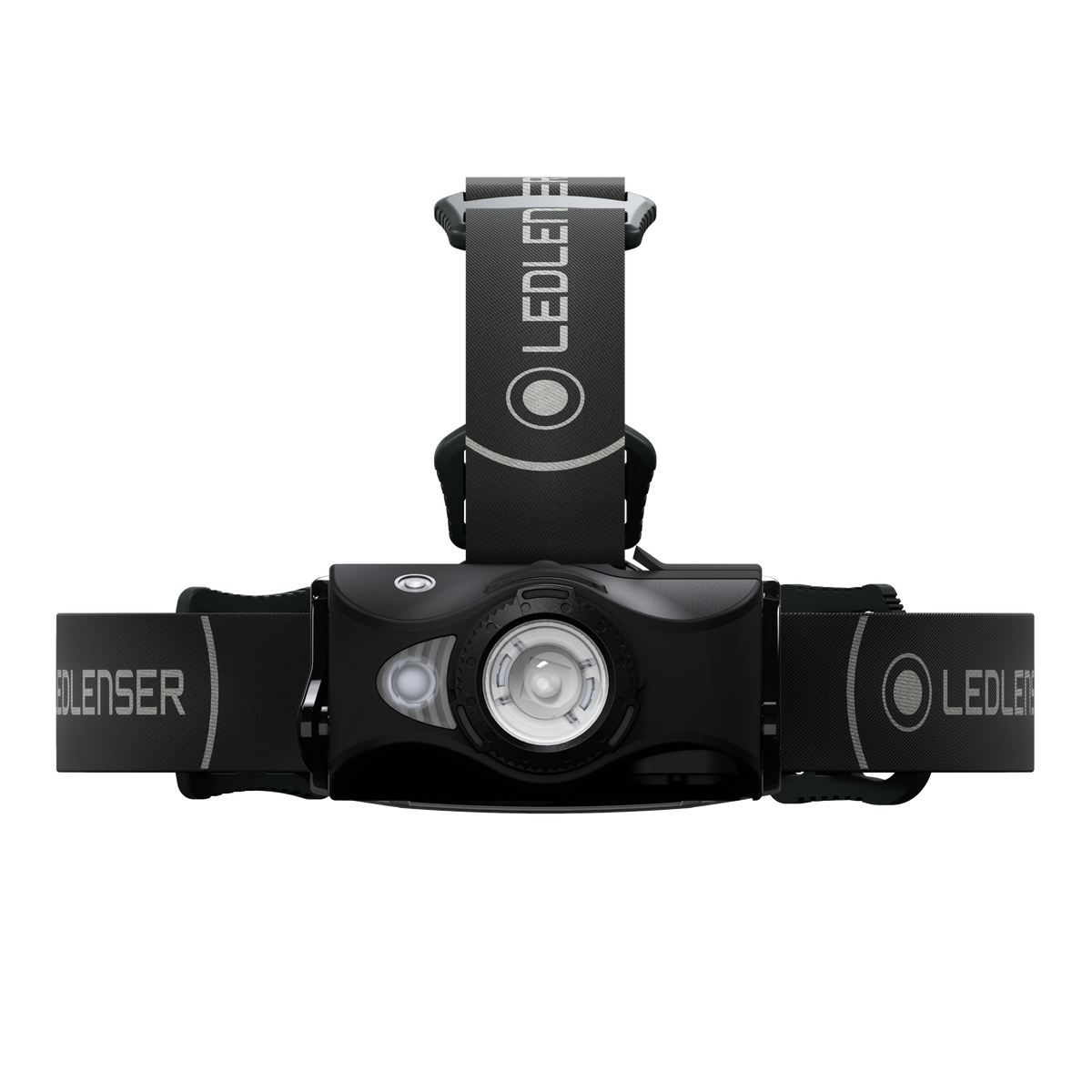 Ledlenser MH8 head torch front view with the Rapid Focus lens