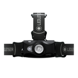 Ledlenser MH8 head torch front view with the Rapid Focus lens