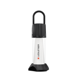 Ledlenser ML6 camping lantern front view on its stand