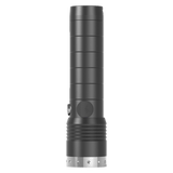 Ledlenser MT14 torch standing upright, showing the side switch and charging port cover