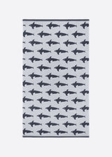 Anorak Orca Organic Cotton Towel - Pale grey and charcoal folded stack