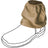 Tan Oz OverBoots standard cotton sox saver with elasticated top over a boot