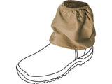 Tan Oz OverBoots standard cotton sox saver with elasticated top over a boot