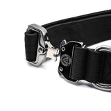 BTactical 4cm Nylon Dog Collar in Midnight Black close up of the buckle
