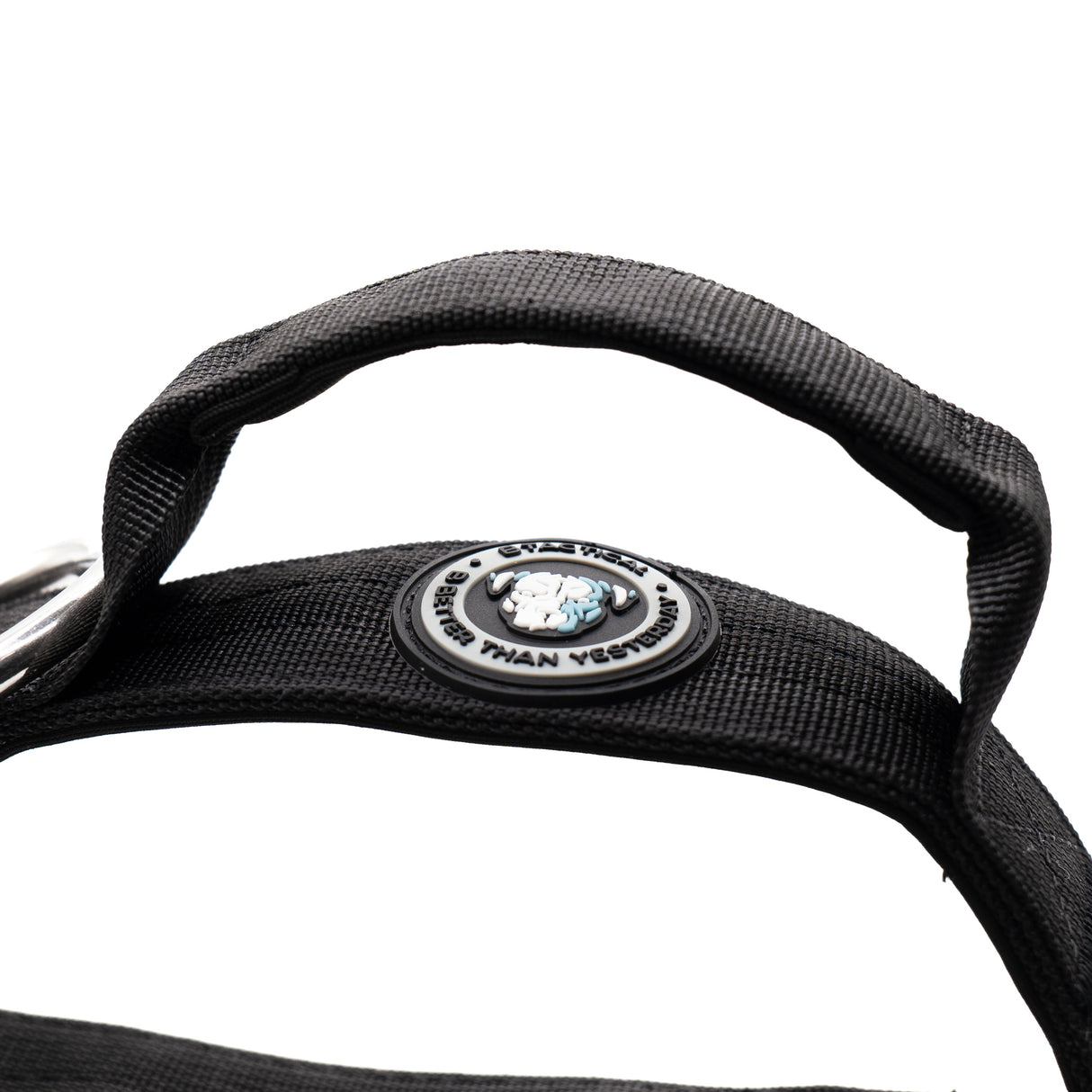 BTactical 4cm Nylon Dog Collar in Midnight Black close up of the handle