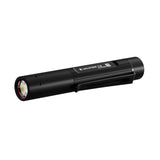 Ledlenser P2R rechargeable pen light with pocket clip, angled view