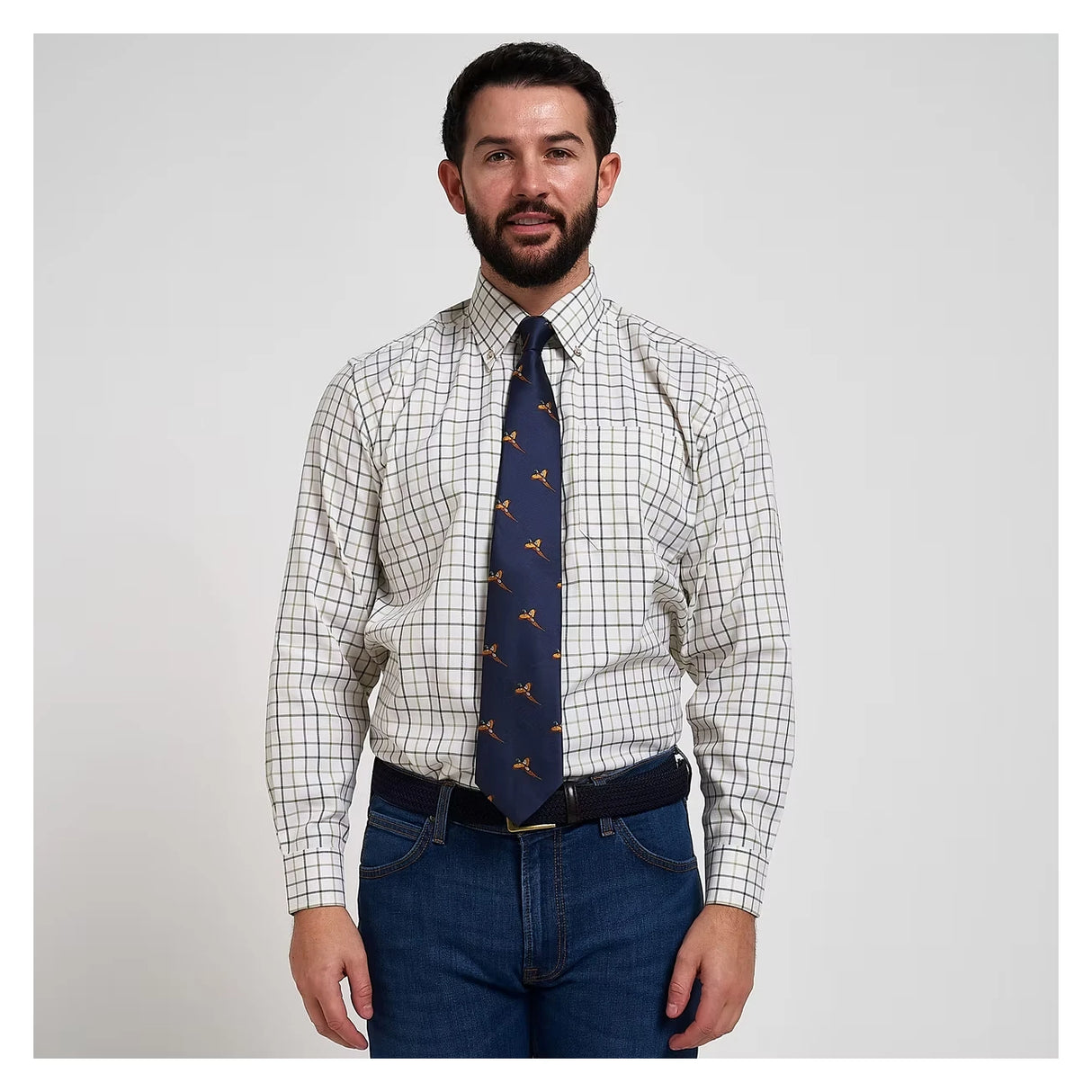 Jack Pyke Pheasant Tie - Navy Blue knot detail